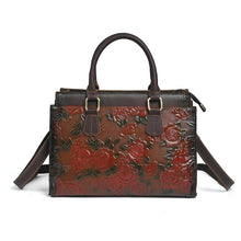 Load image into Gallery viewer, Women's Genuine Leather Shoulder Bag – Embossed Full-Grain Cowhide Handbag