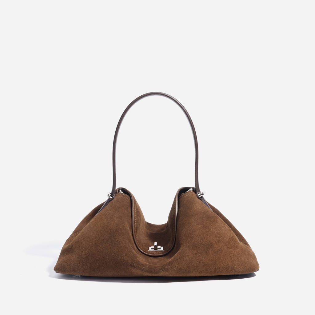 Women's Genuine Suede Leather Crossbody Bag – Minimalist Urban Style