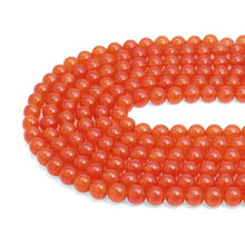 Load image into Gallery viewer, Orange Jade Round Smooth Beads, Sku#U2024