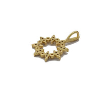 Load image into Gallery viewer, CZ Gold Spike Round Ring Charm, Sku#LK765