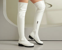 Load image into Gallery viewer, Women's Stretchy Over-the-Knee Boots | Low Heel Side Zipper