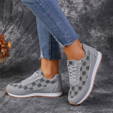Load image into Gallery viewer, Flower Print Lace-Up Sneakers