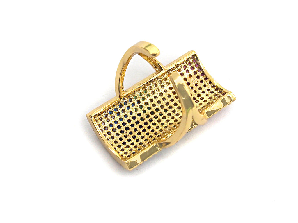 Multicolor CZ Rectangle Statment Ring,X62