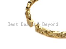 Load image into Gallery viewer, CZ Gold Twist Buckle Cuff Bracelet, Sku#X157