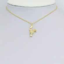 Load image into Gallery viewer, CZ Gold Rooster Charm Pendant, Sku#LK1197