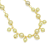 Load image into Gallery viewer, Gold Silver Dangle Ball Link Adjustable Necklace, Sku#A429