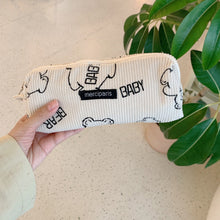 Load image into Gallery viewer, Corduroy Pencil Case Makeup Bag - Korean Style Retro Floral Canvas Pouch for Students