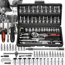 Load image into Gallery viewer, 46pc Ratchet &amp; Wrench Tool Set
