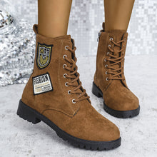 Load image into Gallery viewer, Women's Lace-Up Chunky Heel Ankle Boots | Round Toe Platform Winter Boots