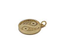 Load image into Gallery viewer, CZ Pave Round Taiji Yinyang Charm, Sku#L708