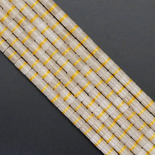 Load image into Gallery viewer, 8x12mm Golden Line Jade Tube Beads, Sku#U1803
