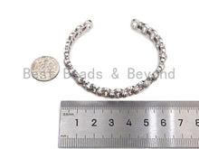 Load image into Gallery viewer, CZ Linked Chain Open Cuff Bracelet, Sku#X160
