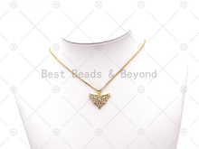 Load image into Gallery viewer, CZ Heart On Triangle Shape Charm,   Sku#LK559