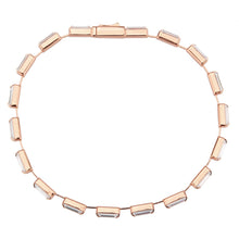 Load image into Gallery viewer, 3W1714 - Rose Gold Brass Bracelet with AAA Grade CZ in Clear