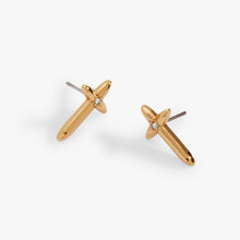 Load image into Gallery viewer, 4:13 Cross Stud Earrings