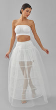 Load image into Gallery viewer, Crinoline, Wedding Dress Underskirt, White Petticoat Skirt, Four Hoop Skirt