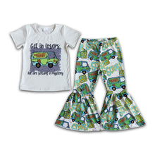 Load image into Gallery viewer, Get in losers we are solving a mystery shirt pants children girls clothing set