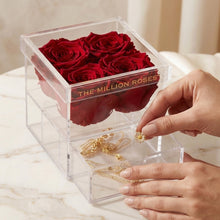 Load image into Gallery viewer, Acrylic 4 Drawer Box | Red Roses