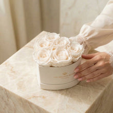 Load image into Gallery viewer, Baby Heart Beige Box | White Roses