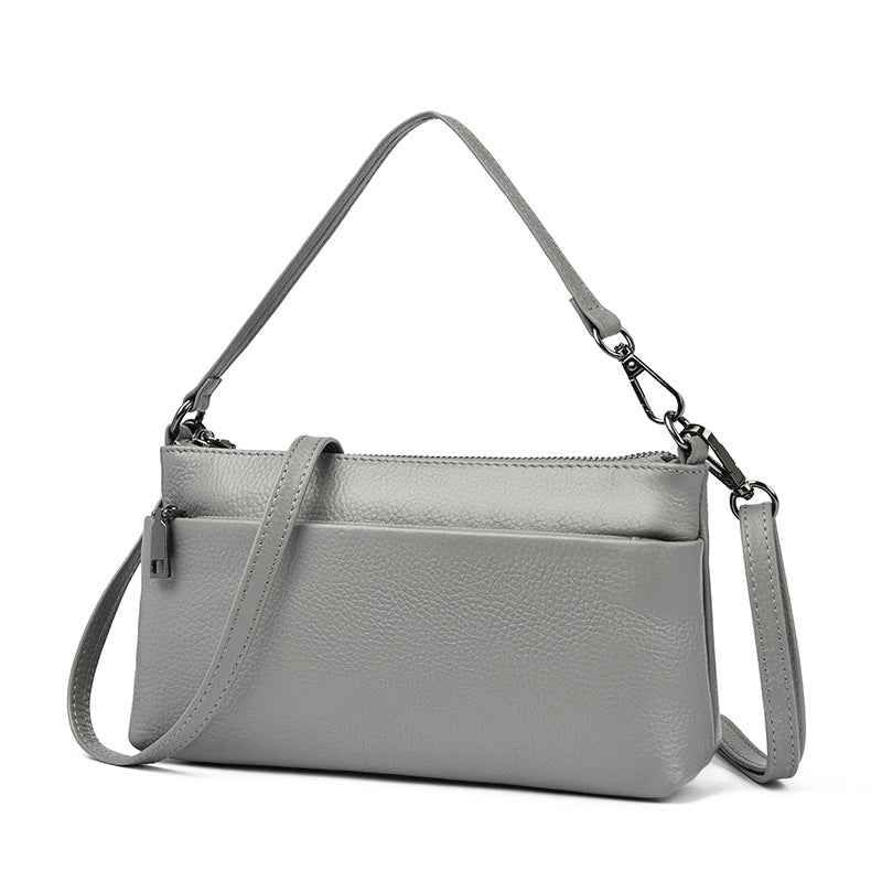 Women's Genuine Leather Shoulder Crossbody Bag – Soft Structured Handbag
