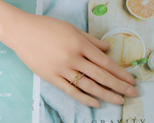 Load image into Gallery viewer, CZ Infinity Cross Adjustable Ring, Sku#LD210