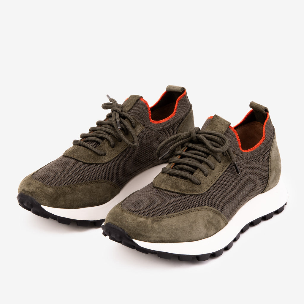 The Berlin Green Suede Leather Men Sneaker