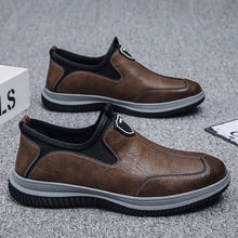 Load image into Gallery viewer, Men's Soft Leather Business Casual Breathable Dress Shoes - British Style Round Toe Slip-On Loafers