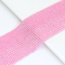 Load image into Gallery viewer, Pink CZ Round Faceted Beads, Sku#U1870