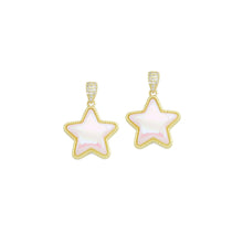 Load image into Gallery viewer, Gold iridescent White Pearl Star Charm Pendant,Sku#LD726