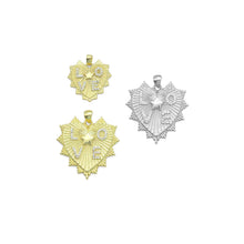 Load image into Gallery viewer, CZ Love Star Heart Charm Pendant, Sku#LX792