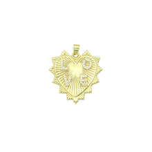 Load image into Gallery viewer, Clear CZ Gold Love On Heart Shape Charm Pendant, Sku#LK1117