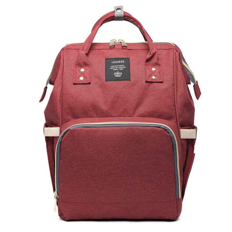 Maternity Diaper Backpack - Large Capacity Waterproof Oxford Nappy Bag with Anti-Theft Pocket & Stroller Straps