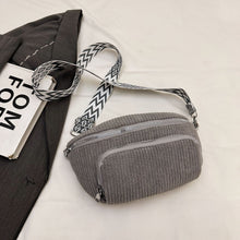 Load image into Gallery viewer, Corduroy Crossbody Bag for Women - Lightweight Minimalist Streetwear Style
