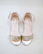 Load image into Gallery viewer, Rock Glitter Low Block Heel Girls Sandals