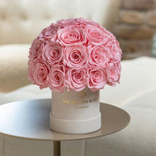 Load image into Gallery viewer, Essence Beige Suede Superdome Box | Light Pink Roses