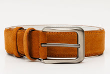 Load image into Gallery viewer, The Bari Tan Suede Leather Belt