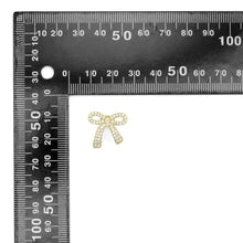 Load image into Gallery viewer, Gold Silver Bow knot Gold Stud Earrings, Sku#LD674