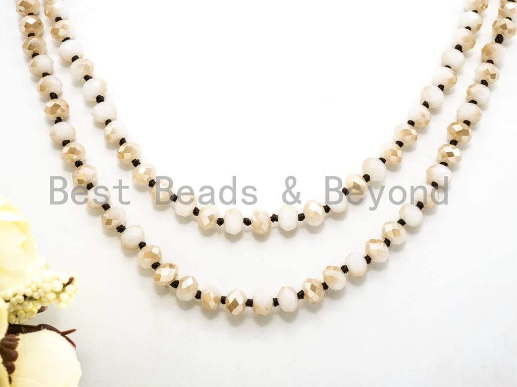 36"/60" Long-Knotted Champagne White, SKU#D11