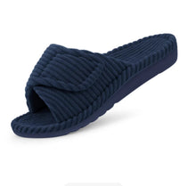 Load image into Gallery viewer, Corduroy Velcro Slide Sandals | EVA Cushioned Sole | Adjustable Strap | Women &amp; Men