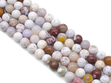 Load image into Gallery viewer, Genuine White Ocean Jasper Round Smooth Beads, Sku#U1385