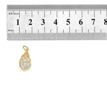 Load image into Gallery viewer, Swirled Teardrop Cage Pendant with Diamond inside, Sku#LX298