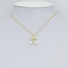 Load image into Gallery viewer, Clear CZ White Pearl Red Chili Charm Pendant,Sku#A495