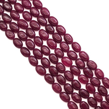 Load image into Gallery viewer, Ruby Jade in Flat Oval Smooth Beads, Sku#U1773