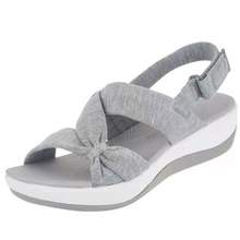 Load image into Gallery viewer, Women's Platform Roman Sandals | Sponge Cake Sole | Fish Mouth Open Toe | Velcro Strap