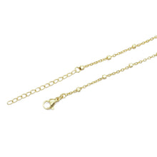 Load image into Gallery viewer, Dainty Gold thin satalite cube Adjustable Necklace, Sku#LD490