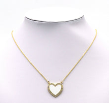 Load image into Gallery viewer, Gold CZ Enamel Heart Charm, Sku#LK675