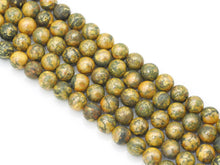 Load image into Gallery viewer, Genuine High Quality Sulphur Stone Round Smooth Beads, 6mm/8mm/10mm, Sku#U1462