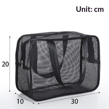 Load image into Gallery viewer, Men's Mesh Toiletry Travel Bag – Foldable Resin Mesh Shower &amp; Storage Bag
