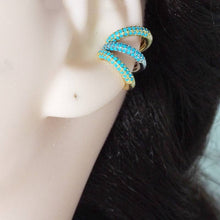 Load image into Gallery viewer, Colorful CZ Round Ear Cuff, Sku#B355