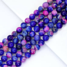 Load image into Gallery viewer, 14mm Pink Blue Agate Round Smooth Beads, Sku#U1848